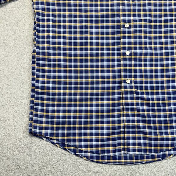 Brooks Brothers 346 Plaid Button-Down Shirt Men’s Medium Blue Yellow Long Sleeve - Picture 10 of 14